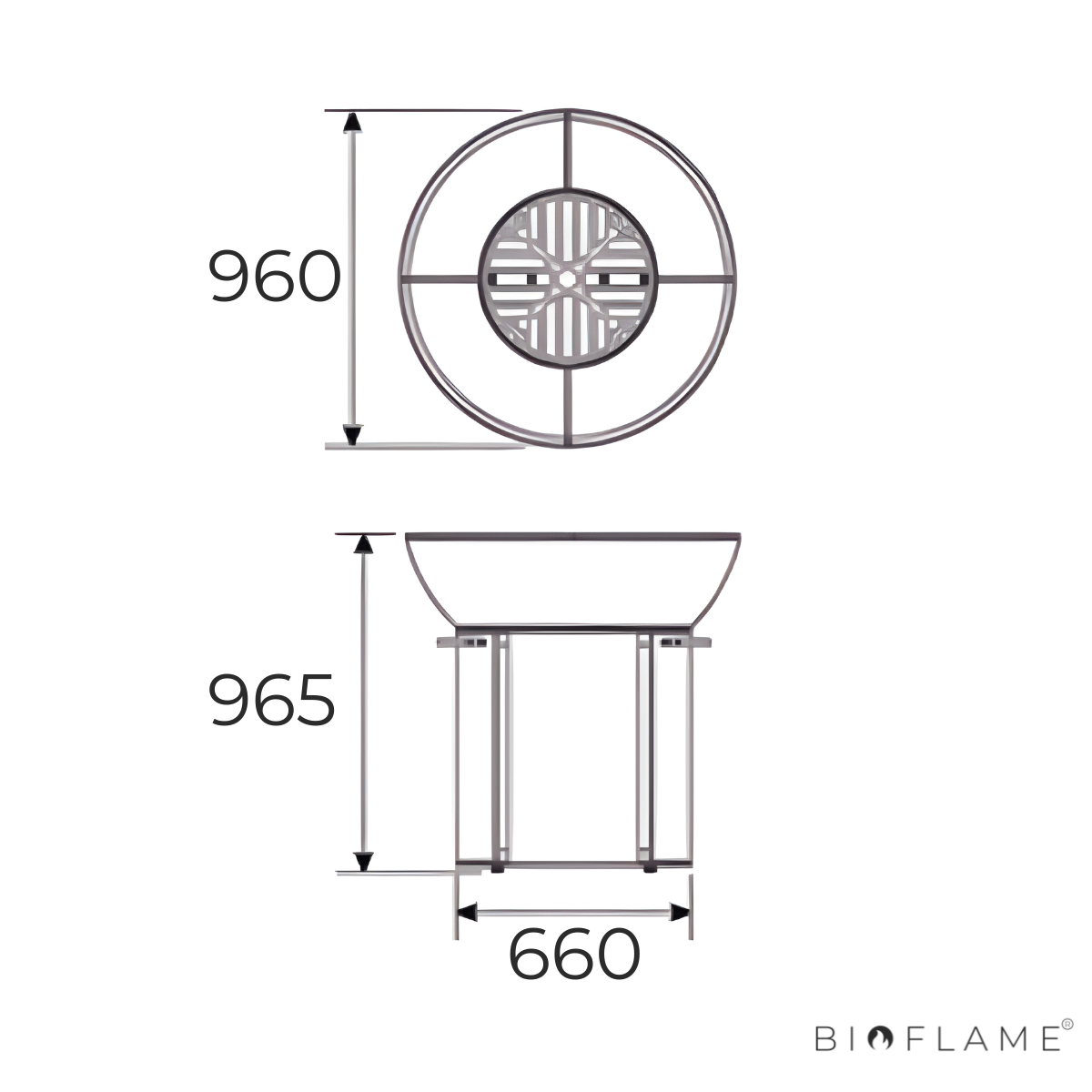 CHURRASQUERIA - HERGOM FIREPIT COM BASE ALTA