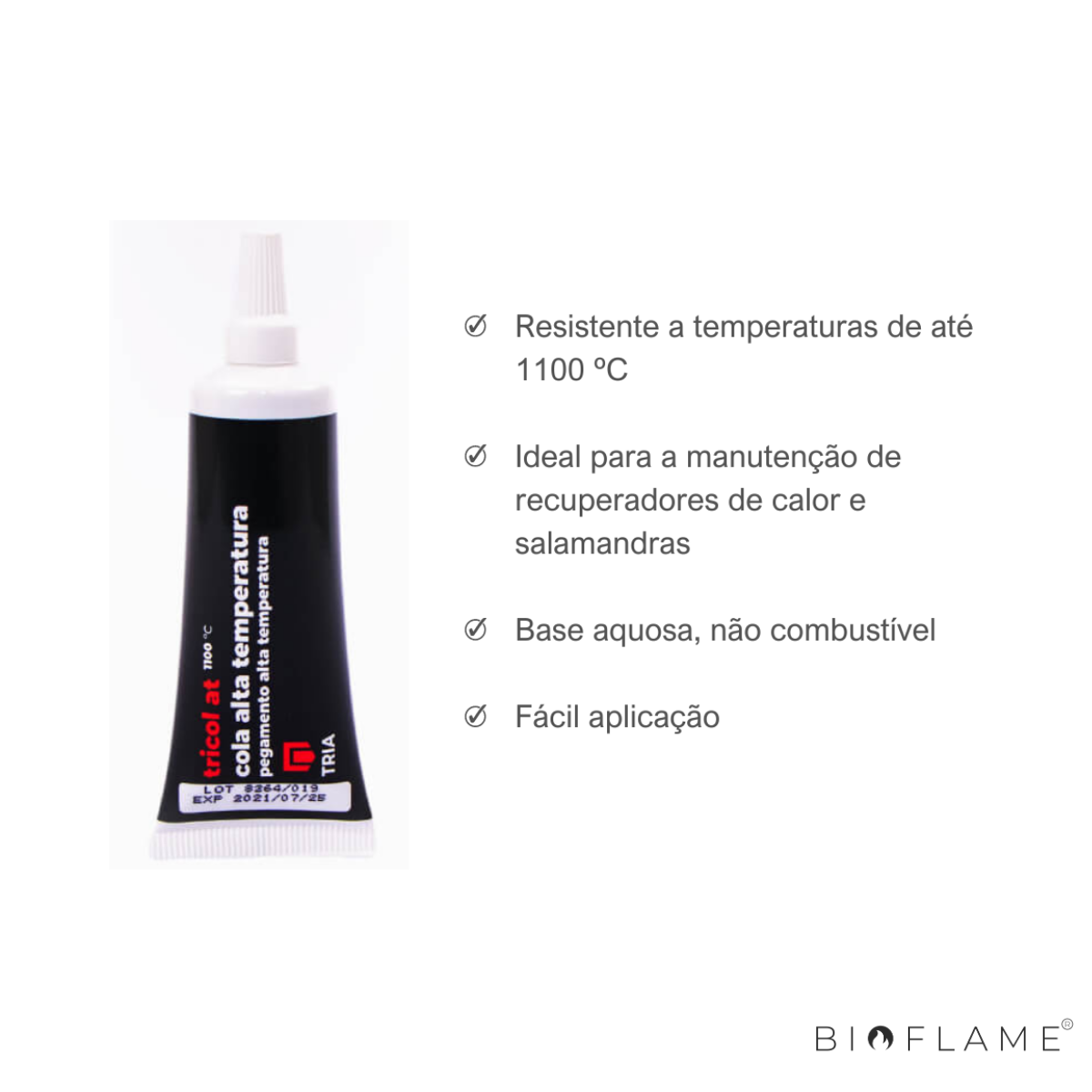 COLA REFRATÁRIA TERMORRESISTENTE TRICOL AT TRIA - 20ML