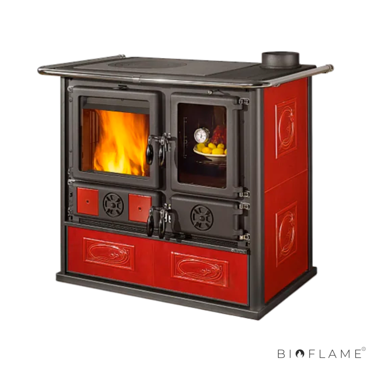 FOGÃO A LENHA - NORDICA EXTRAFLAME ROSA REVERSE 2.0