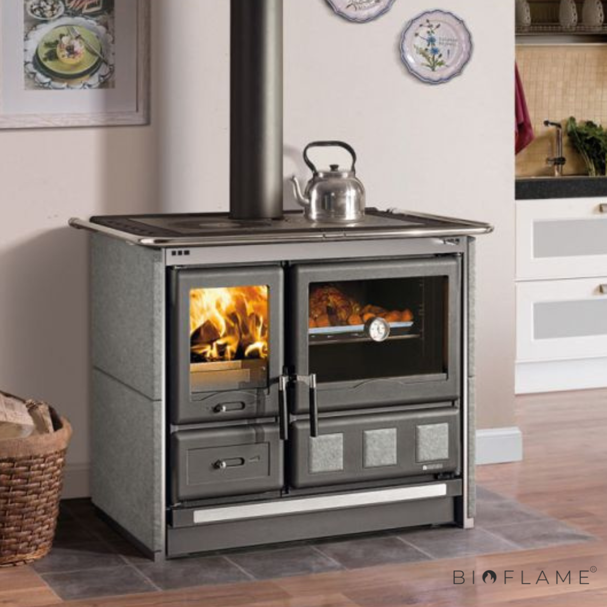 FOGÃO A LENHA - NORDICA EXTRAFLAME ROSA XXL 5.0 PETRA