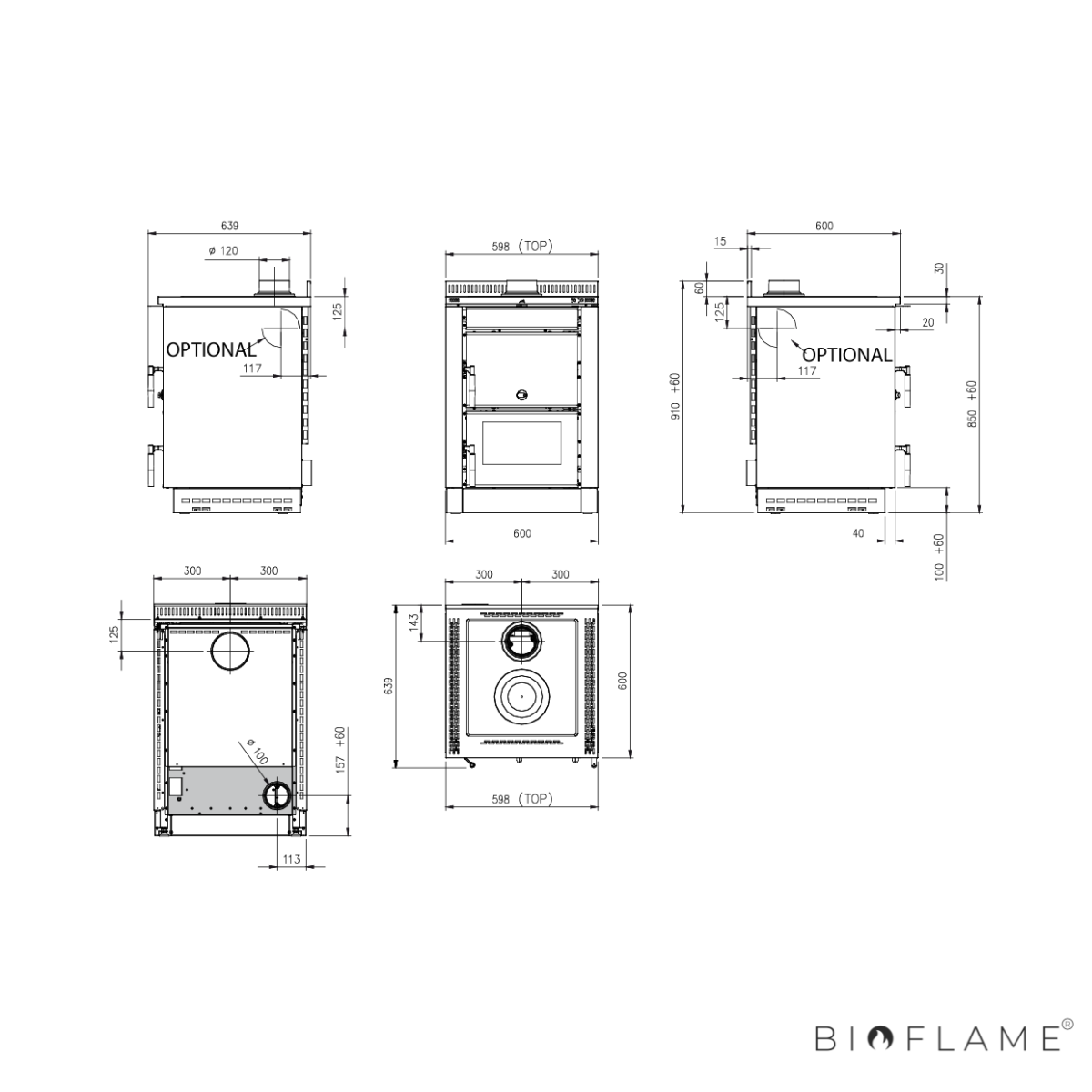 FOGÃO A LENHA - NORDICA EXTRAFLAME VICENZA