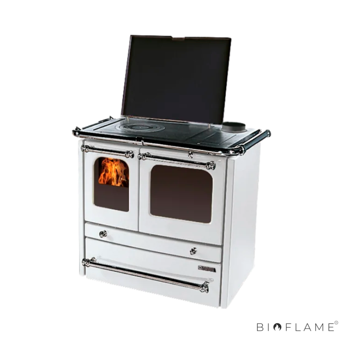 FOGÃO A LENHA PARA AQUECIMENTO CENTRAL - NORDICA EXTRAFLAME TERMOSOVRANA DSA