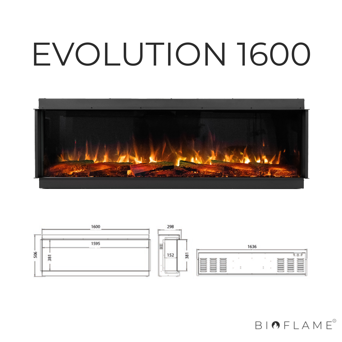 LAREIRA ELÉTRICA - EVORANGE EVOLUTION 1300 / 1600