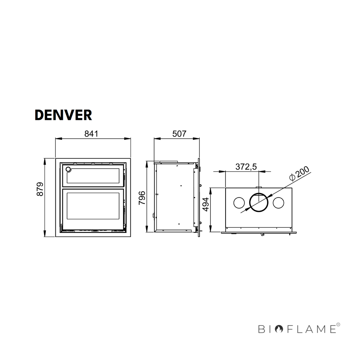 RECUPERADOR DE CALOR A LENHA COM VENTILAÇÃO CANALIZÁVEL - BRONPI DENVER COM FORNO