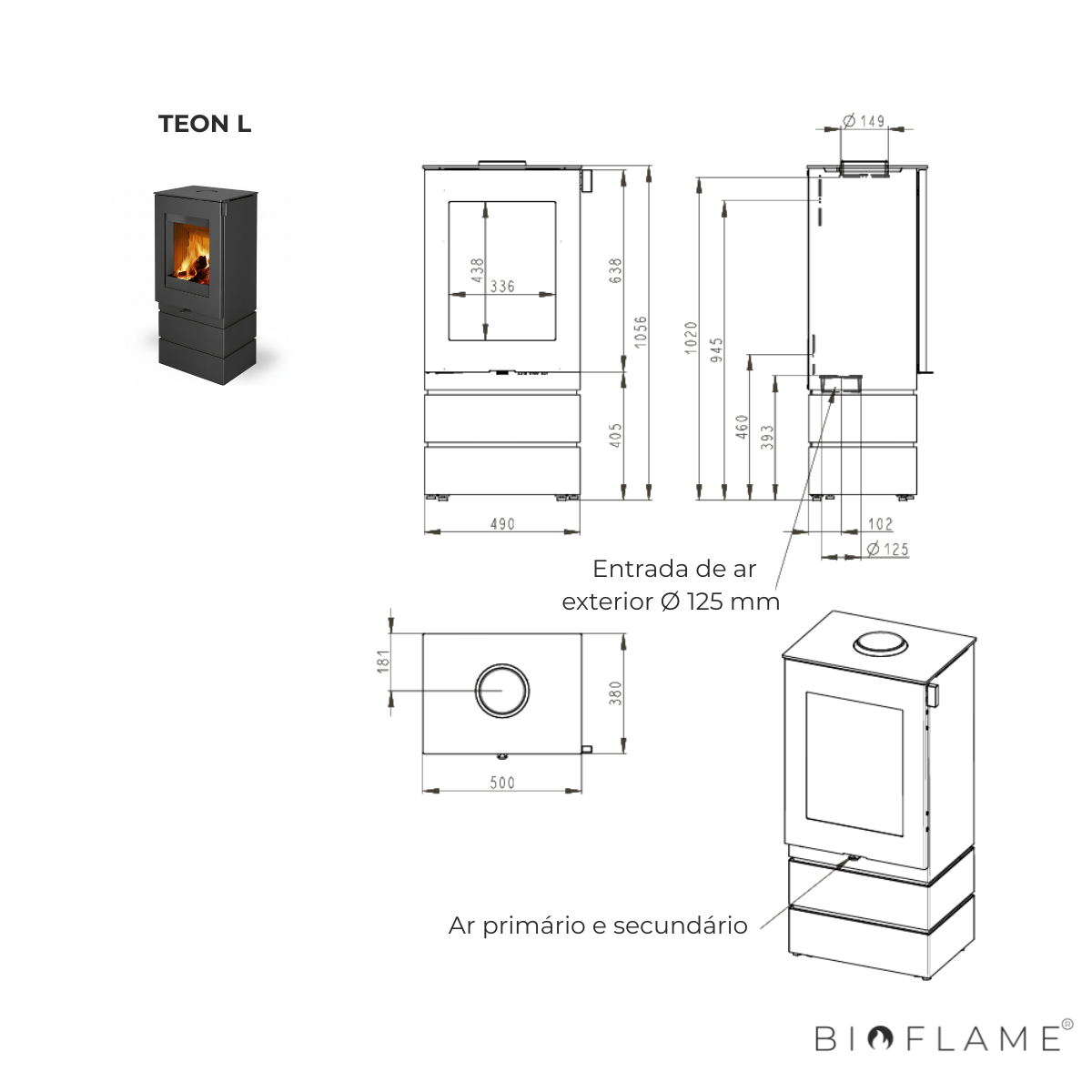 SALAMANDRA A LENHA - ROMOTOP TEON