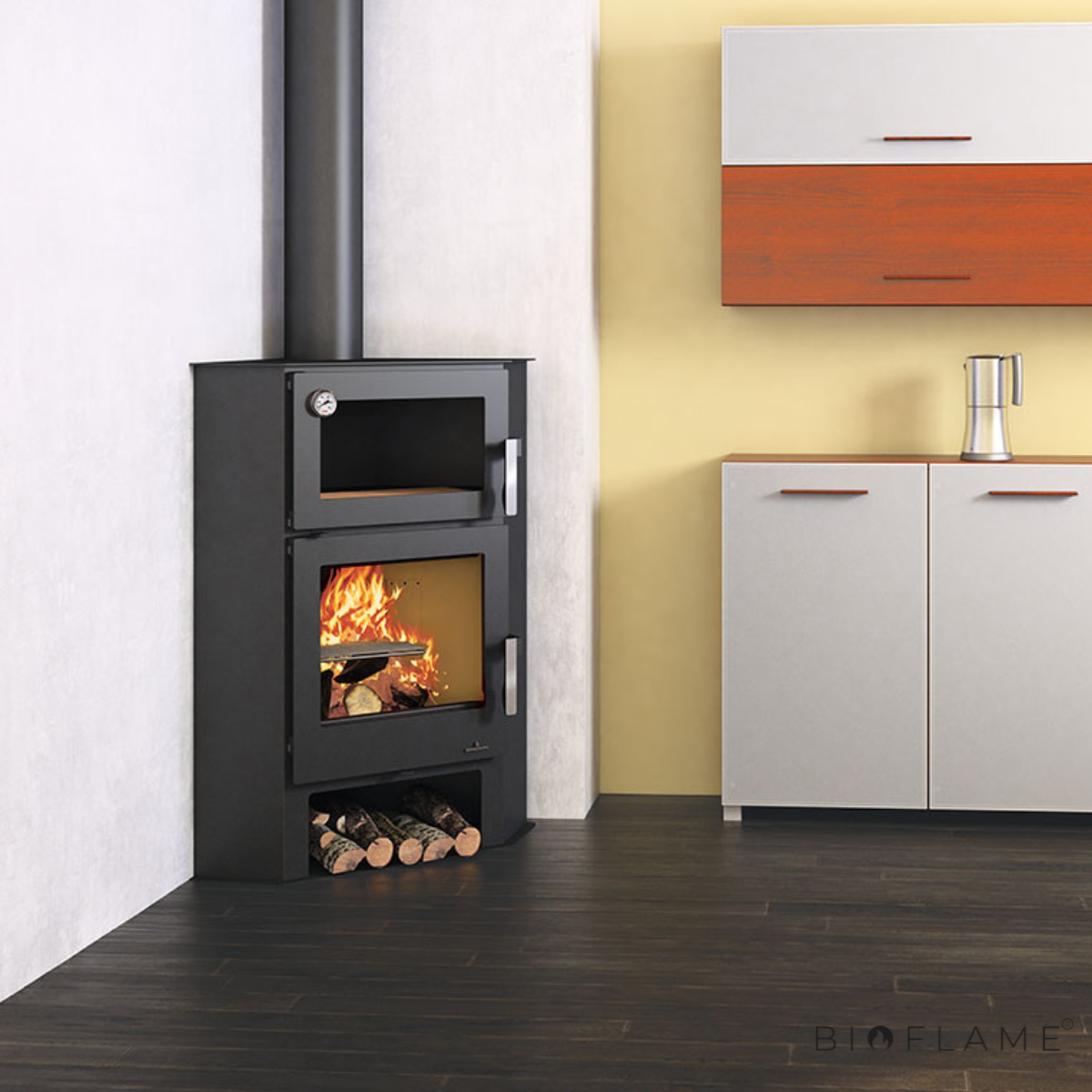 SALAMANDRA A LENHA - BRONPI LERMA-H CANTO COM FORNO