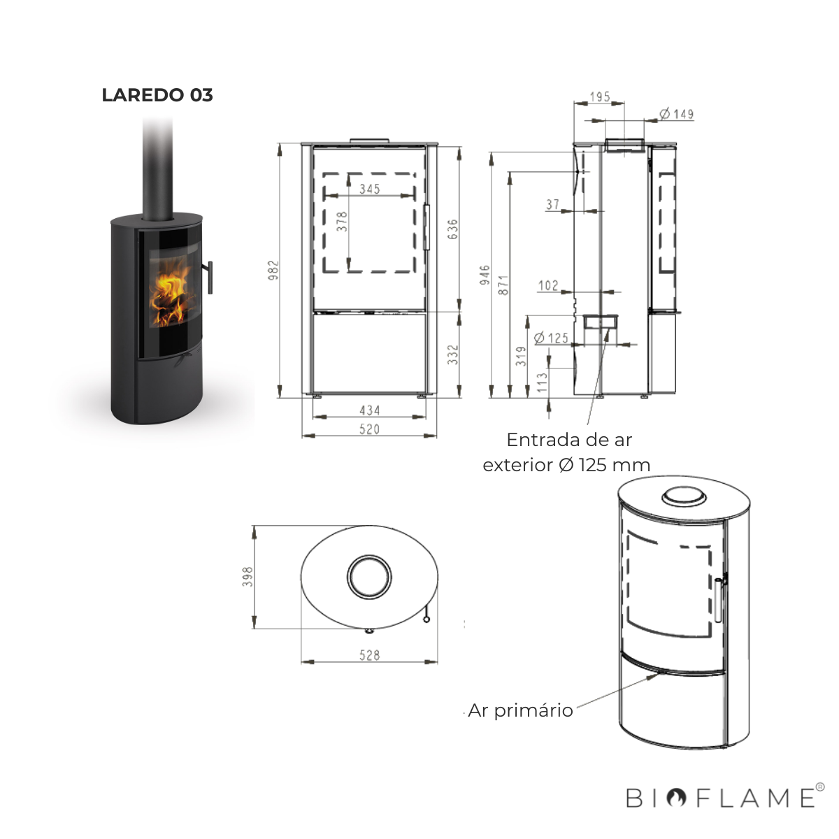 SALAMANDRA A LENHA - ROMOTOP LAREDO