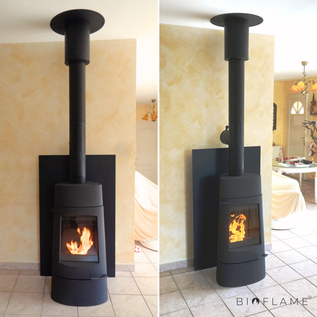 SALAMANDRA A LENHA E PELLETS - INVICTA ARATOS PLUG IN HYBRID