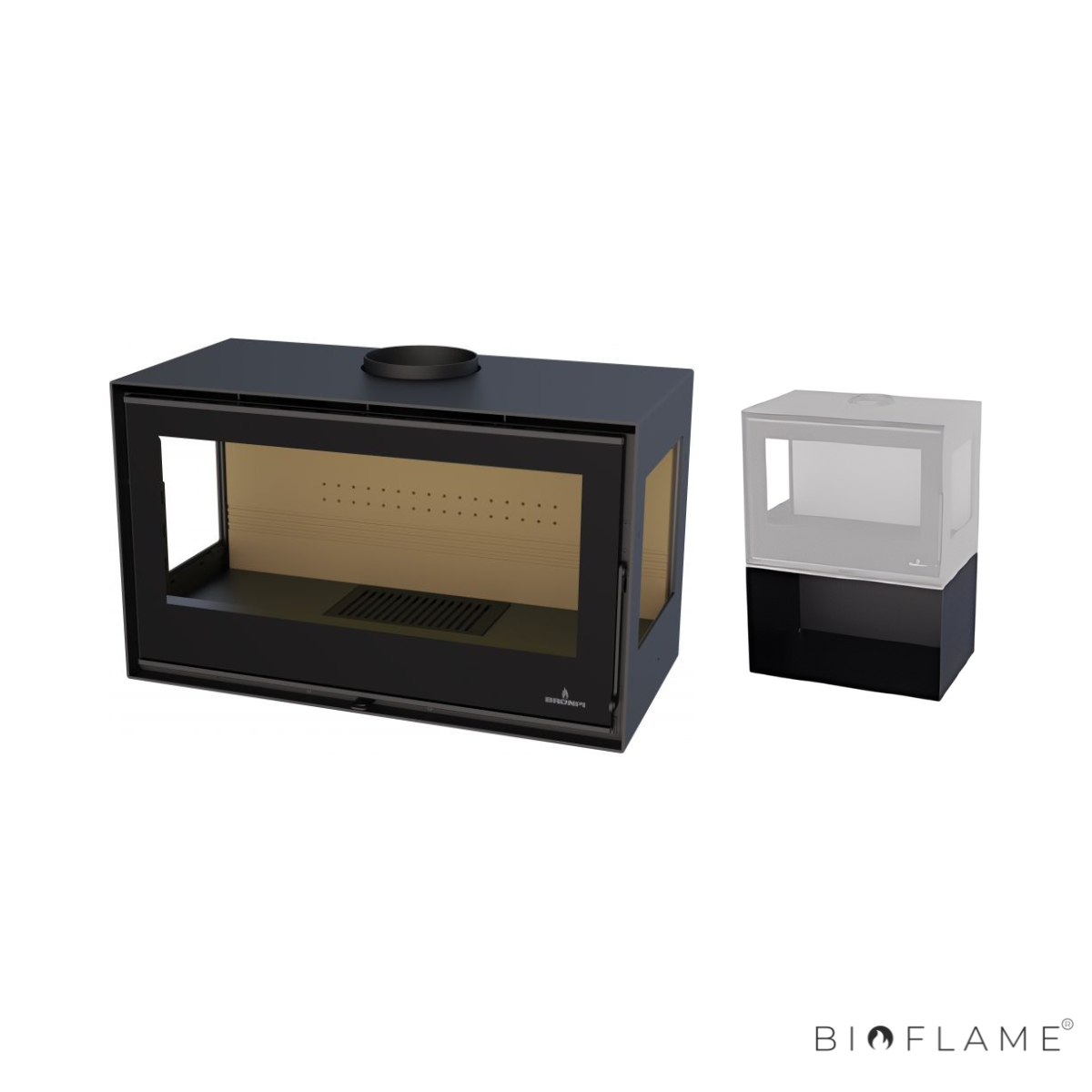SALAMANDRA A LENHA COM VENTILAÇÃO - BRONPI BIMBA 70 3C