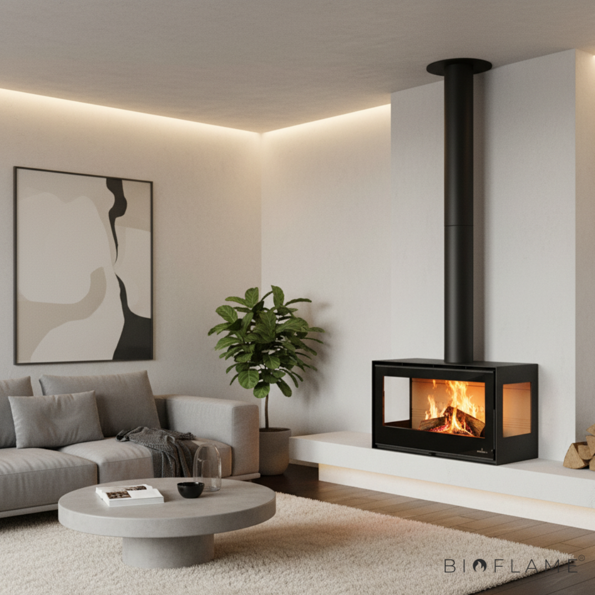 SALAMANDRA A LENHA COM VENTILAÇÃO - BRONPI BIMBA 70 3C