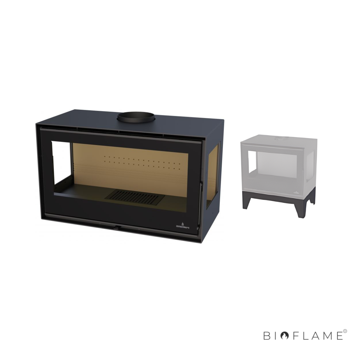 SALAMANDRA A LENHA COM VENTILAÇÃO - BRONPI BIMBA 90 3C