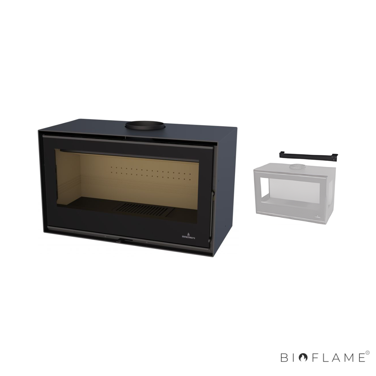 SALAMANDRA A LENHA COM VENTILAÇÃO - BRONPI BIMBA 90