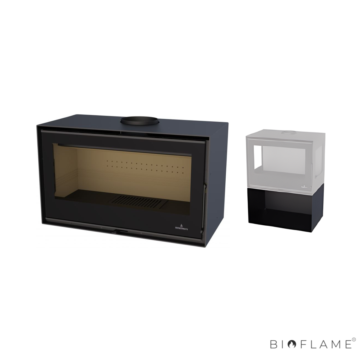 SALAMANDRA A LENHA COM VENTILAÇÃO - BRONPI BIMBA 90