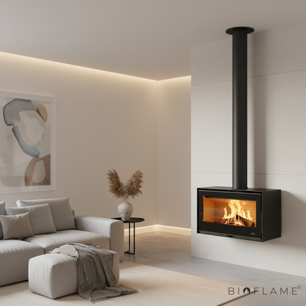SALAMANDRA A LENHA COM VENTILAÇÃO - BRONPI BIMBA 90