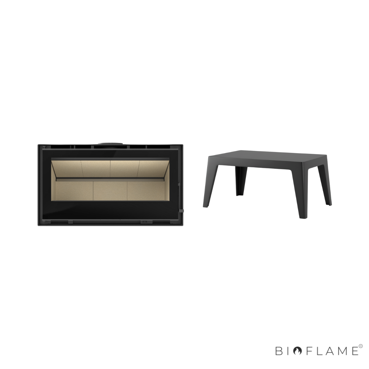 SALAMANDRA A LENHA COM VENTILAÇÃO - C&A CHAMA CRISTAL 98