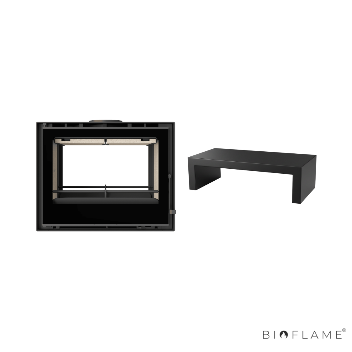 SALAMANDRA A LENHA COM VENTILAÇÃO DUPLA FACE - C&A CHAMA CRISTAL 69