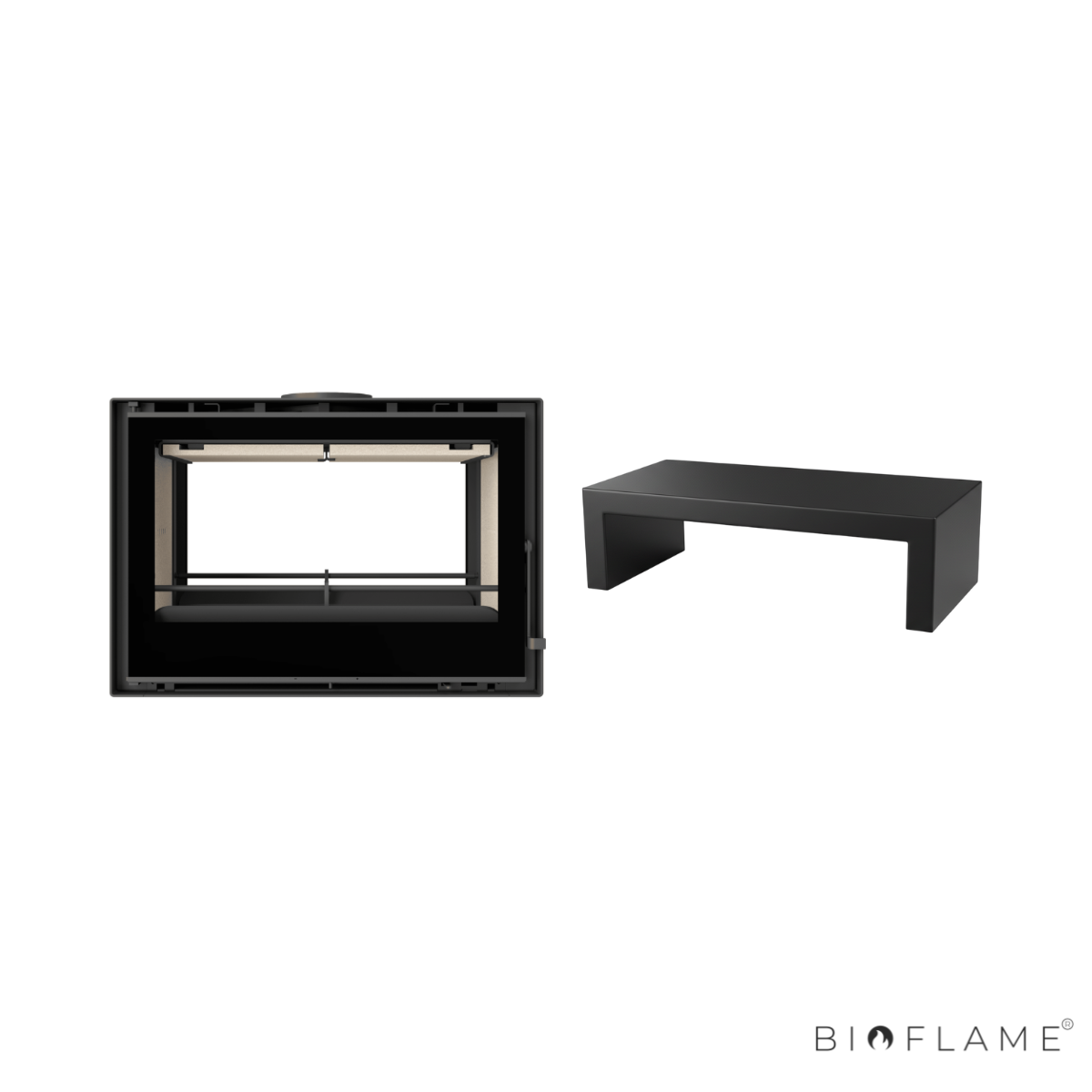SALAMANDRA A LENHA COM VENTILAÇÃO DUPLA FACE - C&A CHAMA CRISTAL 78