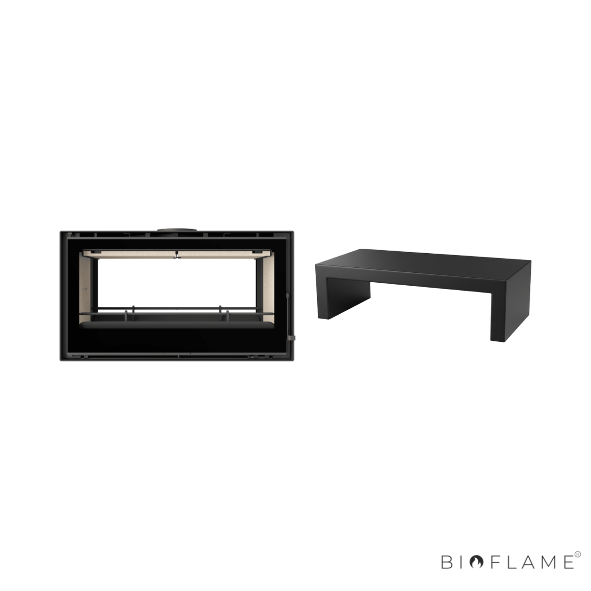 SALAMANDRA A LENHA COM VENTILAÇÃO DUPLA FACE - C&A CHAMA CRISTAL 98