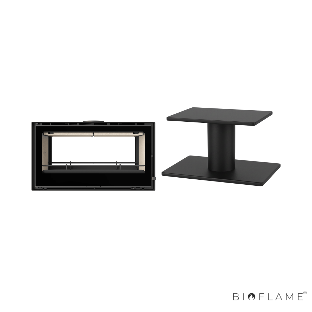 SALAMANDRA A LENHA COM VENTILAÇÃO DUPLA FACE - C&A CHAMA CRISTAL 98