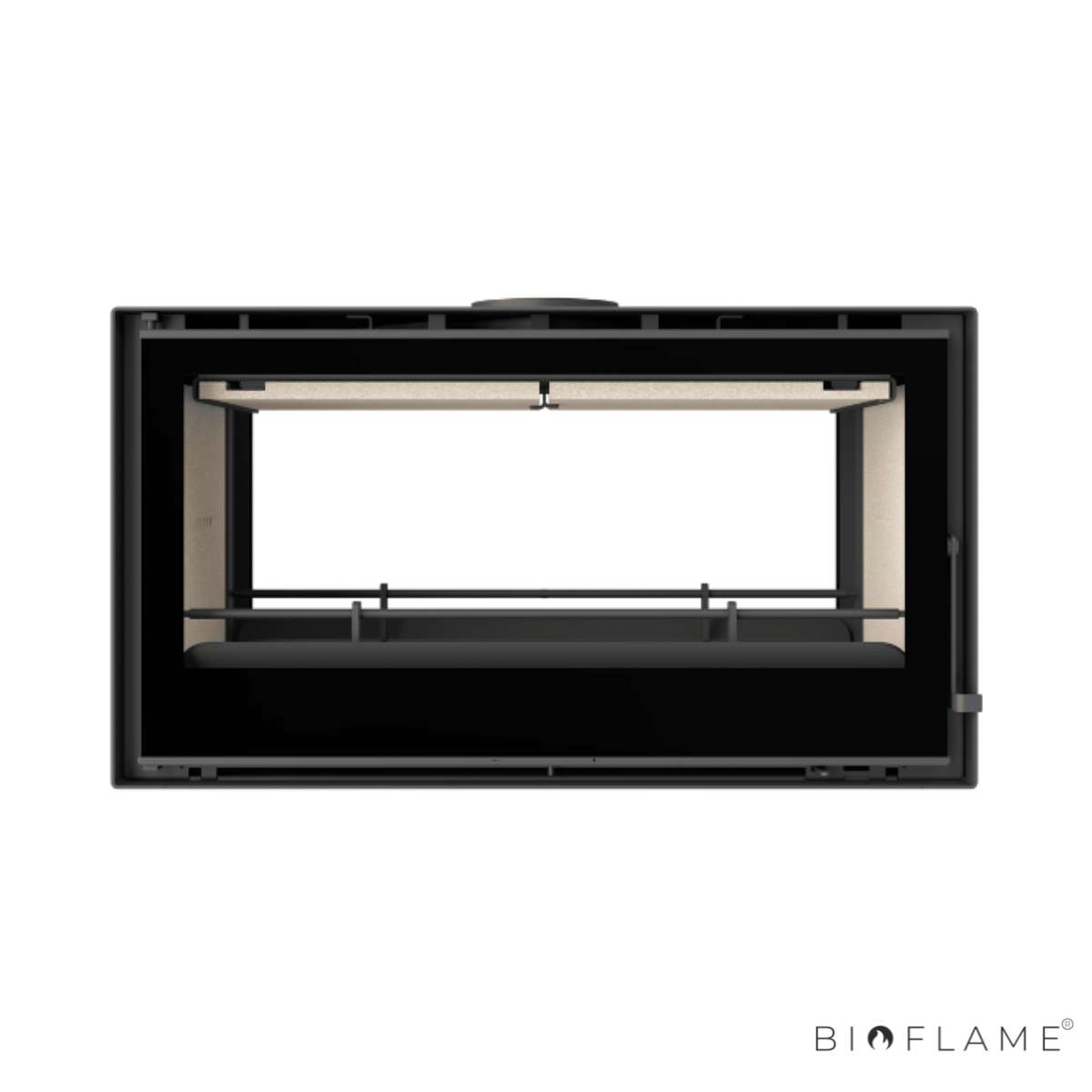 SALAMANDRA A LENHA COM VENTILAÇÃO DUPLA FACE - C&A CHAMA CRISTAL 98