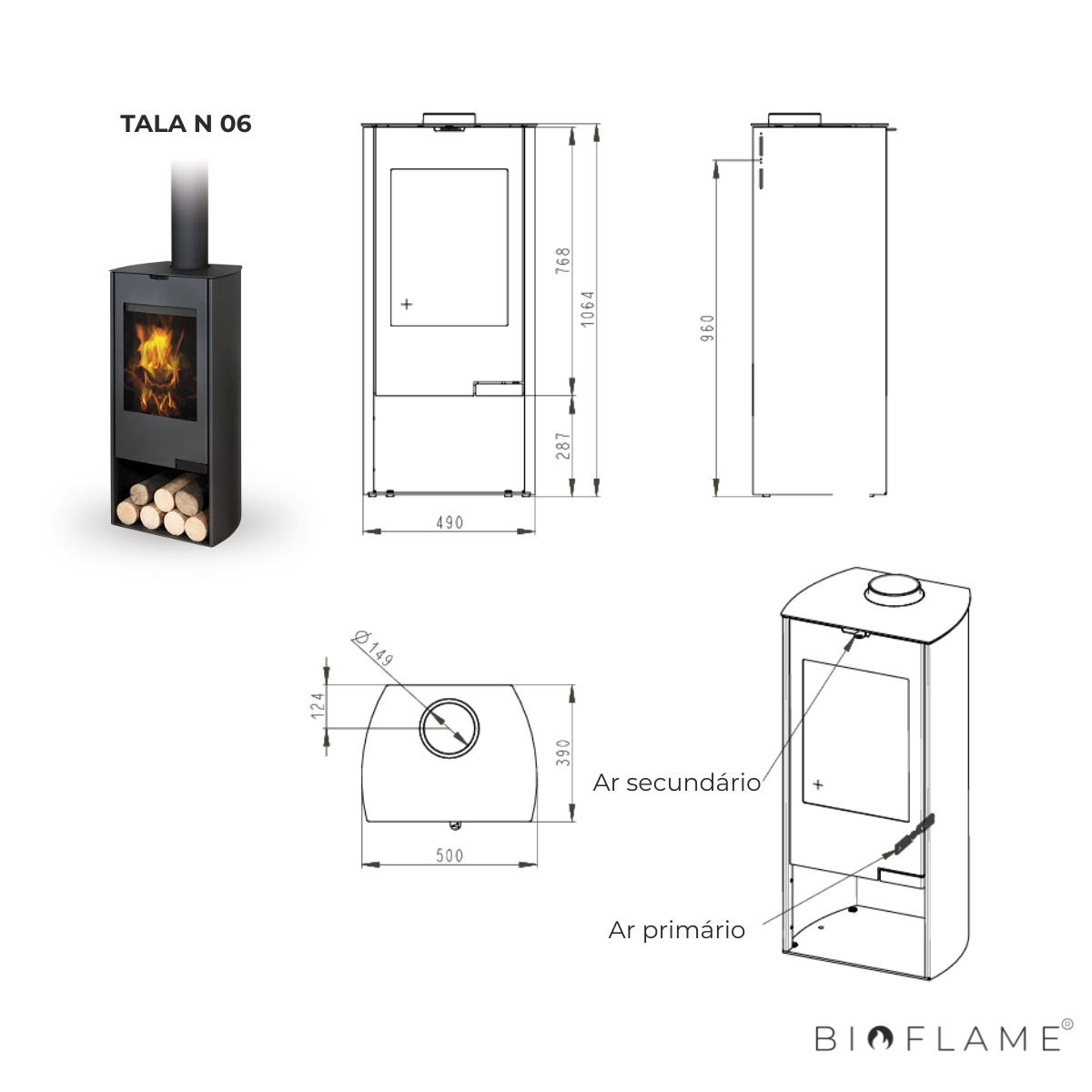 SALAMANDRA A LENHA - ROMOTOP TALA