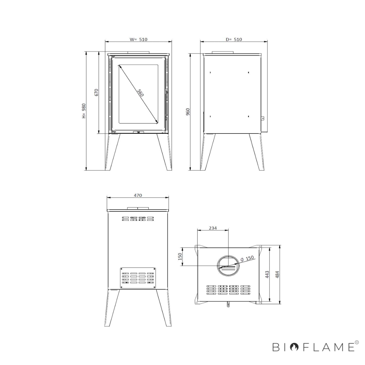 SALAMANDRA A LENHA - SOLZAIMA M20 ECO