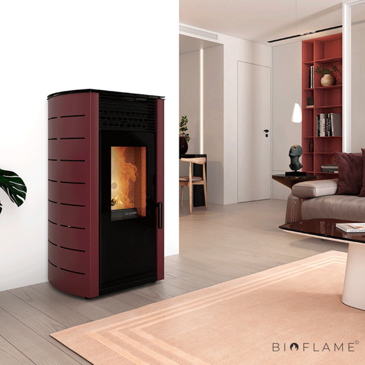 SALAMANDRA A PELLETS CANALIZÁVEL - SOLZAIMA K2 COLLECTION 12 KW