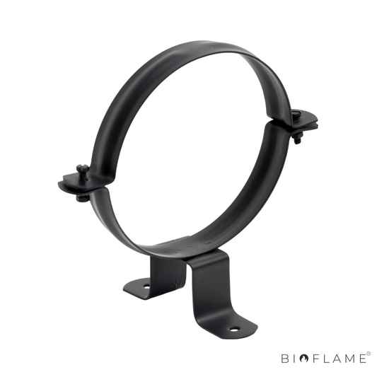 ABRAÇADEIRA COM APOIO INOX 304 1.5 PRETO - VM CHAMINÉS