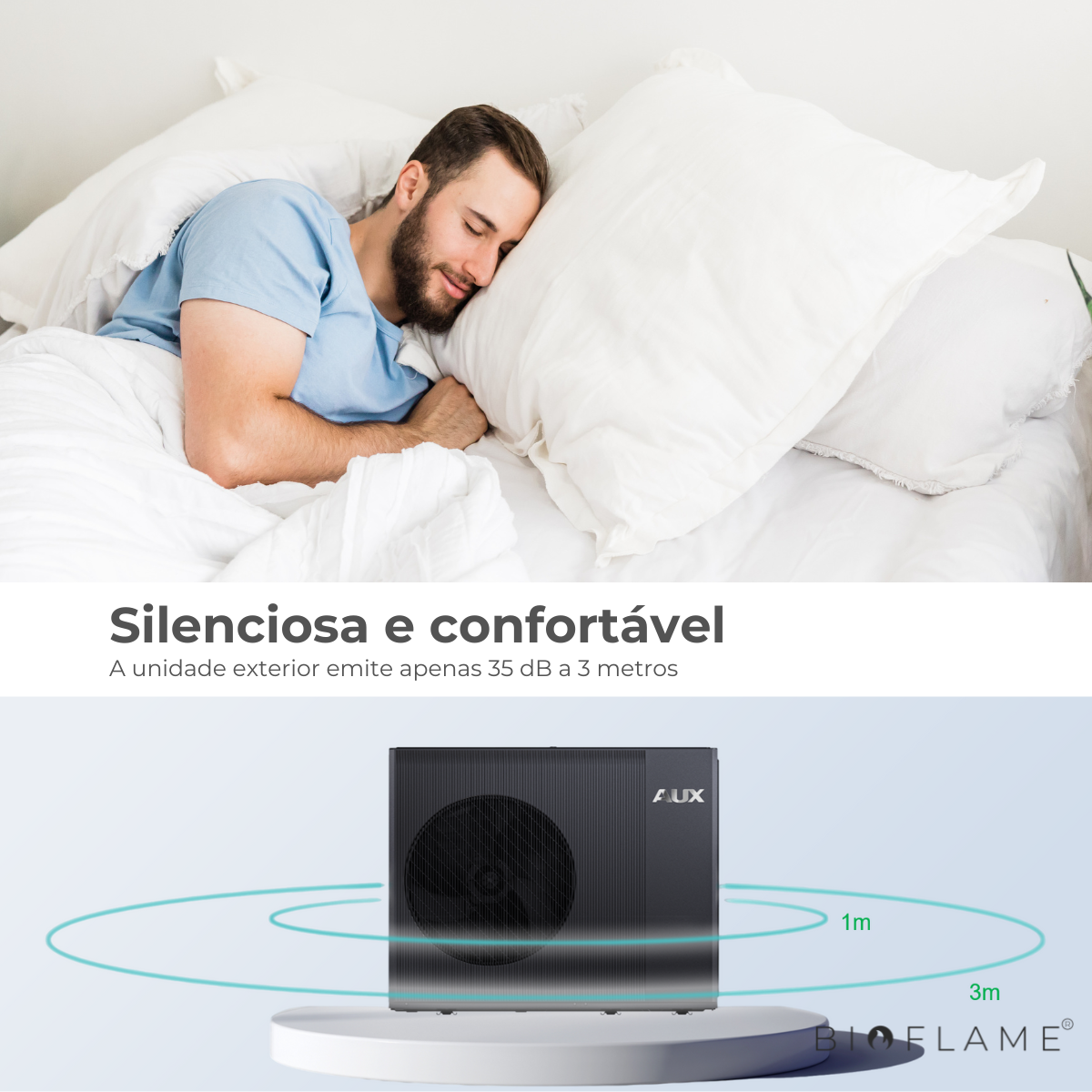 BOMBA DE CALOR PARA AQUECIMENTO CENTRAL - AUX R290 MONOBLOCO