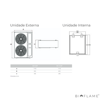 BOMBA DE CALOR PARA AQUECIMENTO CENTRAL - EKALLOR SPLIT INVERTER