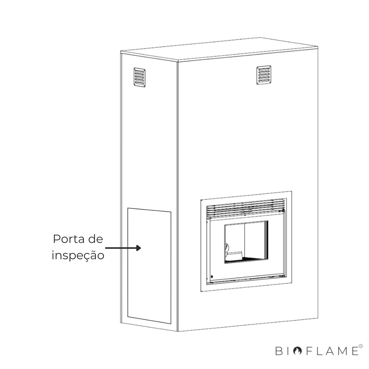 PORTA DE INSPEÇÃO LATERAL MAGIKAL -  400 x 900 MM