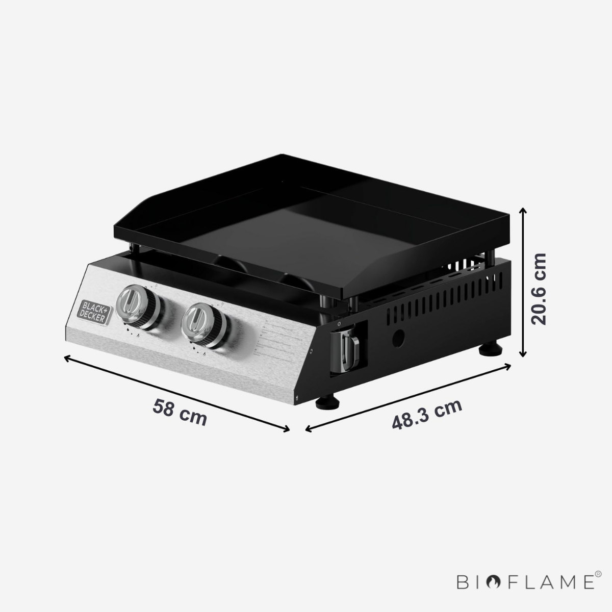 CHAPA A GÁS - BLACK & DECKER 2 QUEIMADORES