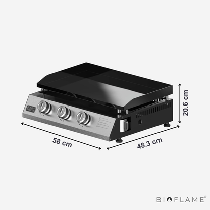 CHAPA A GÁS - BLACK & DECKER 3 QUEIMADORES