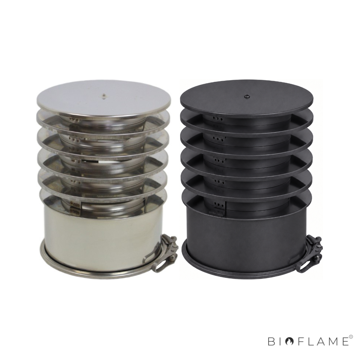 CHAPÉU DUPLO SATURNO COM ABRAÇADEIRA - VM CHAMINÉS CLOSETOP