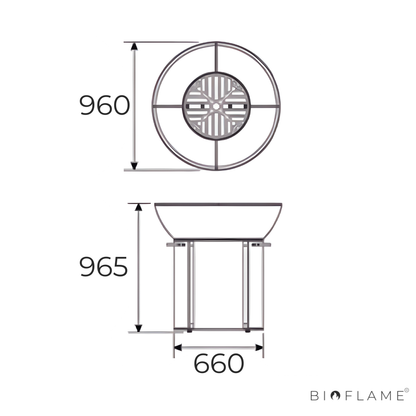 CHURRASQUERIA - HERGOM FIREPIT COM BASE ALTA