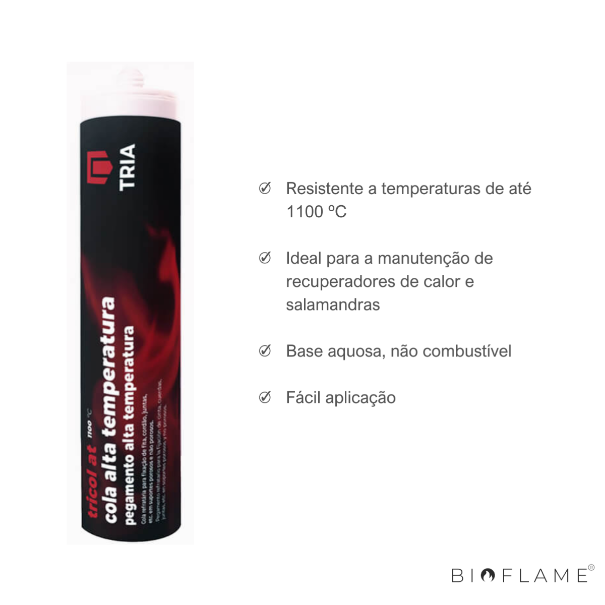 COLA REFRATÁRIA TERMORRESISTENTE TRICOL AT TRIA - 310ML