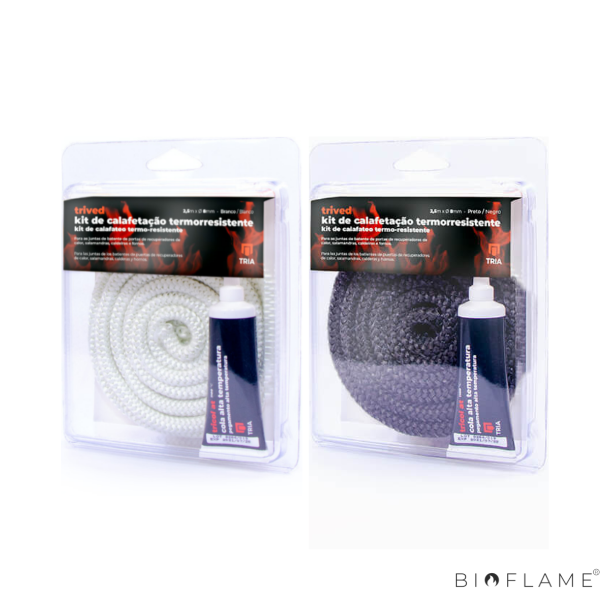 CORDÃO DE CALAFETAÇÃO PARA RECUPERADOR E SALAMANDRA - TRIA KIT CORDÃO E COLA