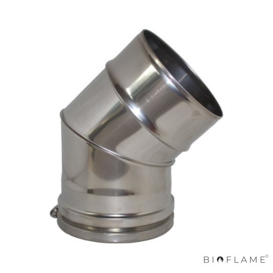 CURVA 45º INOX 304 05 - VM CHAMINÉS ALFA