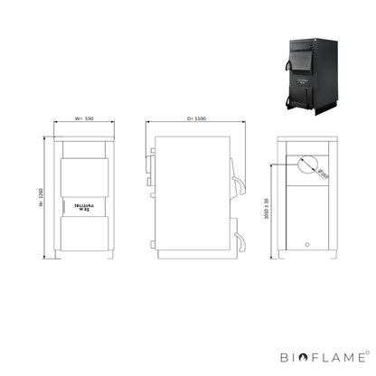 CALDEIRA A LENHA PARA AQUECIMENTO CENTRAL - SOLZAIMA W PLUS 25 KW