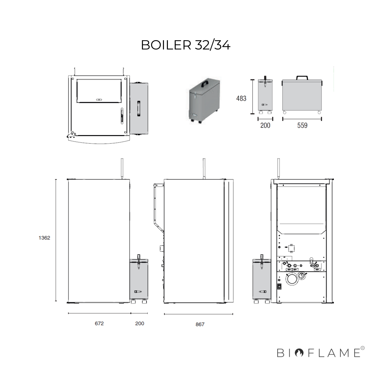 CALDEIRA A PELLETS PARA AQUECIMENTO CENTRAL - ARTEL BOILER 32/34