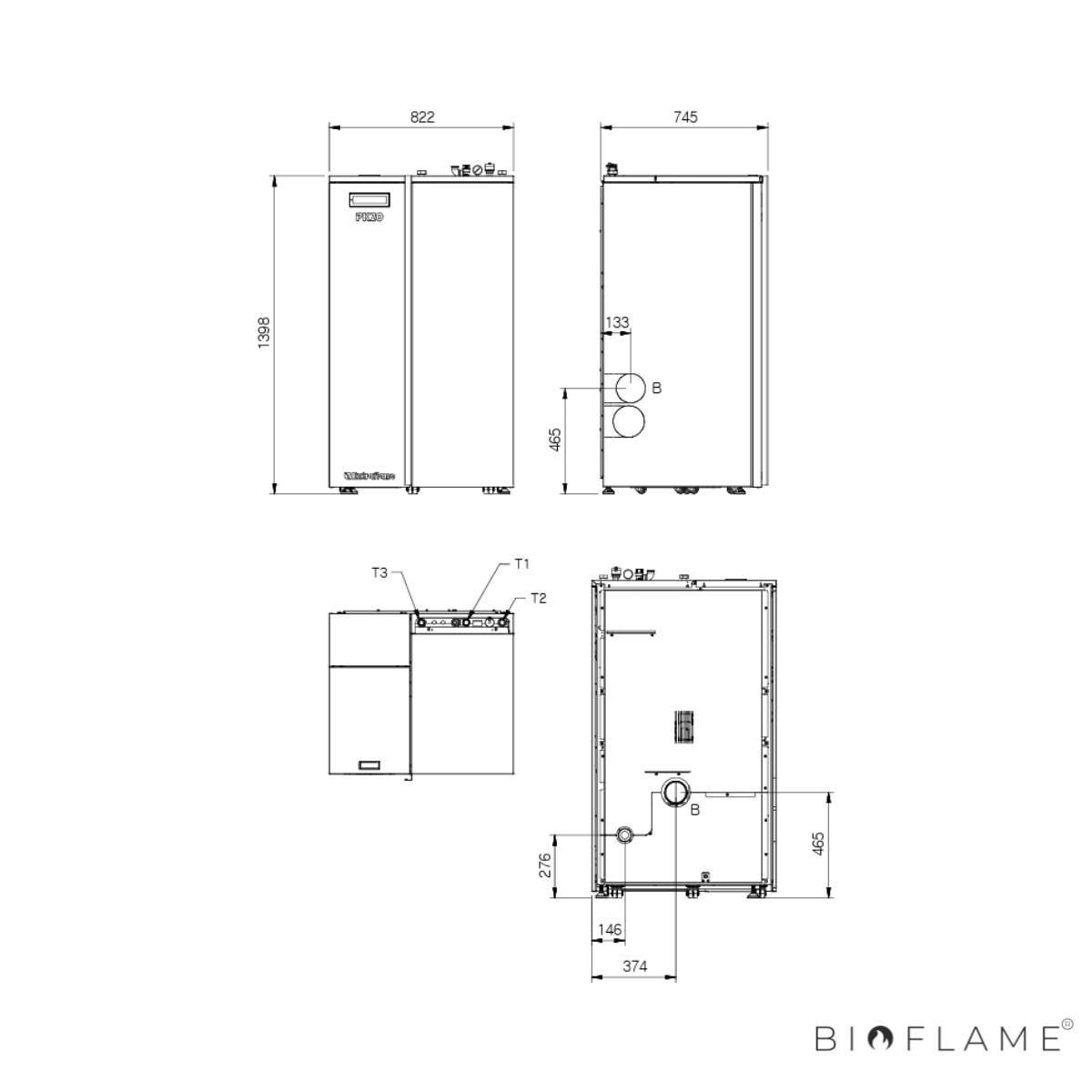 CALDEIRA A PELLETS PARA AQUECIMENTO CENTRAL - NORDICA EXTRAFLAME PK 20