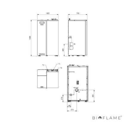 CALDEIRA A PELLETS PARA AQUECIMENTO CENTRAL - NORDICA EXTRAFLAME PK 20