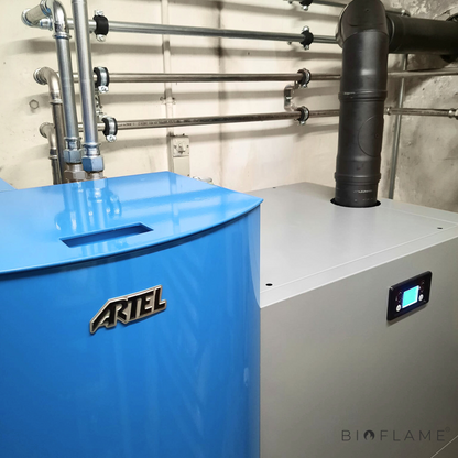 CALDEIRA A PELLETS PARA AQUECIMENTO CENTRAL E AQS - ARTEL IDRO DOMUS 25