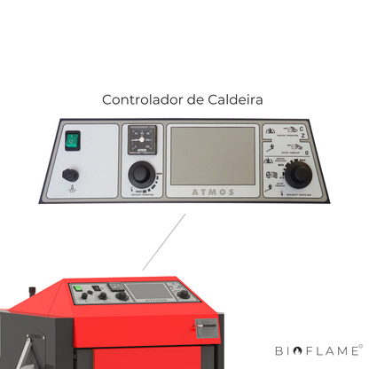 CALDEIRA A LENHA PARA AQUECIMENTO CENTRAL DE CHAMA INVERTIDA - ATMOS