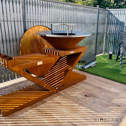 CHURRASQUEIRA A LENHA AÇO CORTEN - ART D'ASSAR MILÃO