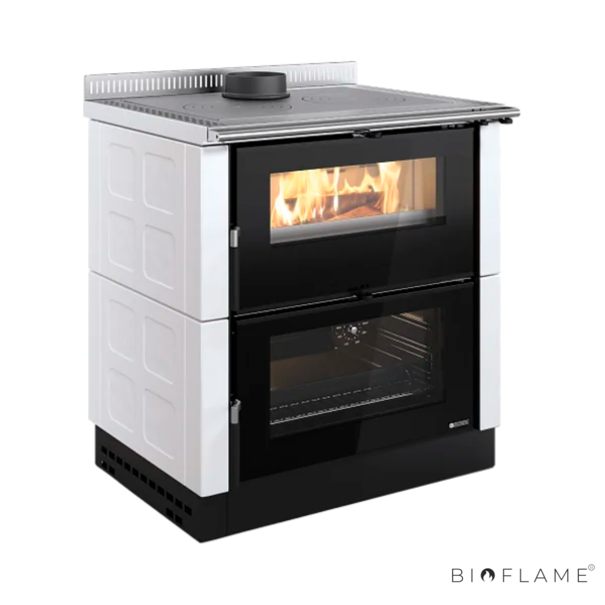 FOGÃO A LENHA - NORDICA EXTRAFLAME VERONA XXL MAIOLICA 