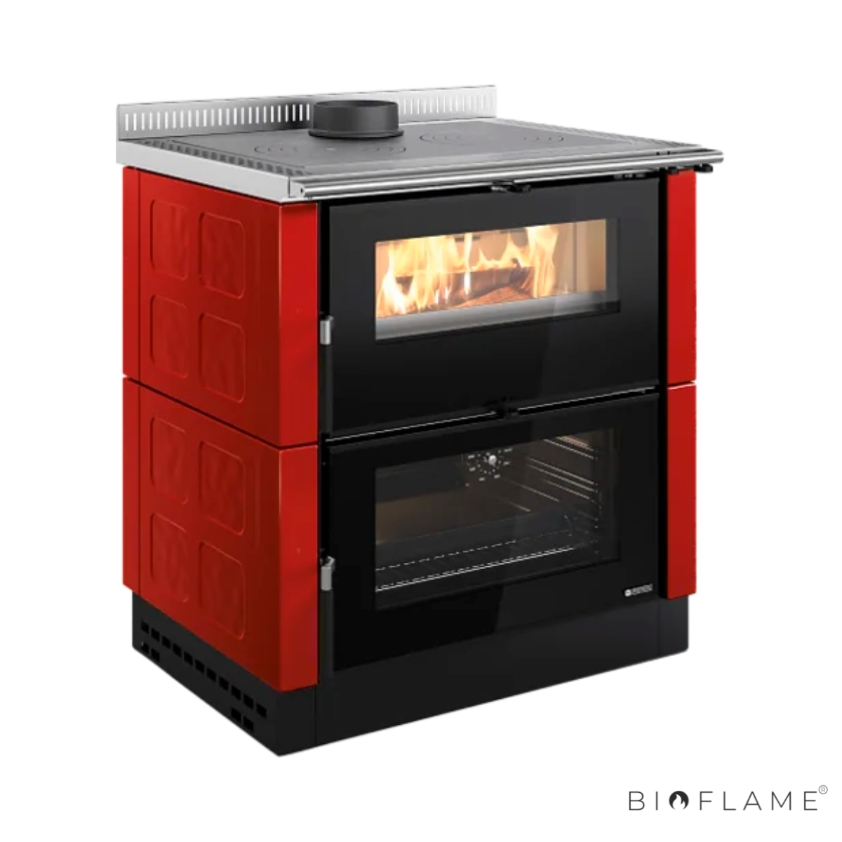FOGÃO A LENHA - NORDICA EXTRAFLAME VERONA XXL MAIOLICA 