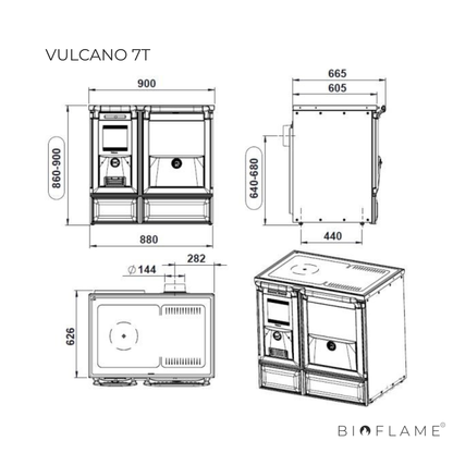 FOGÃO A LENHA - LACUNZA VULCANO