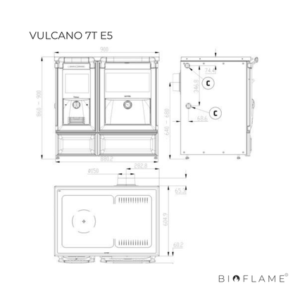 FOGÃO A LENHA - LACUNZA VULCANO