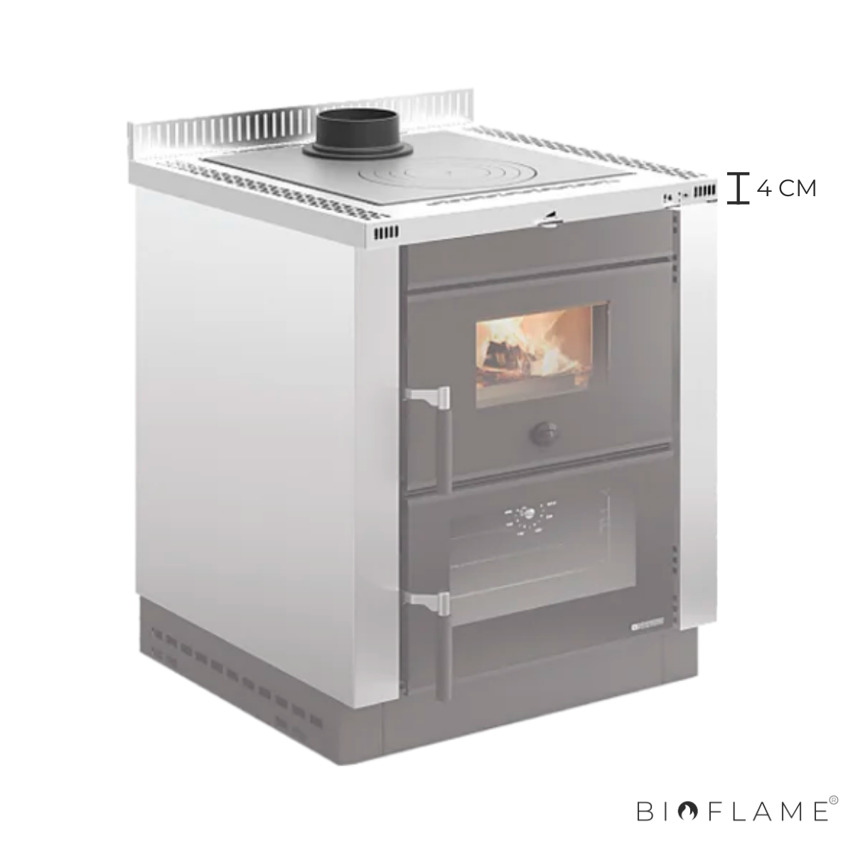 FOGÃO A LENHA - NORDICA EXTRAFLAME VICENZA